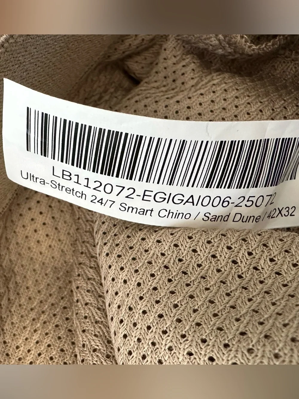 Quince Ultra Stretch 24/7 Smart Chino in Sand Dune, 42x32